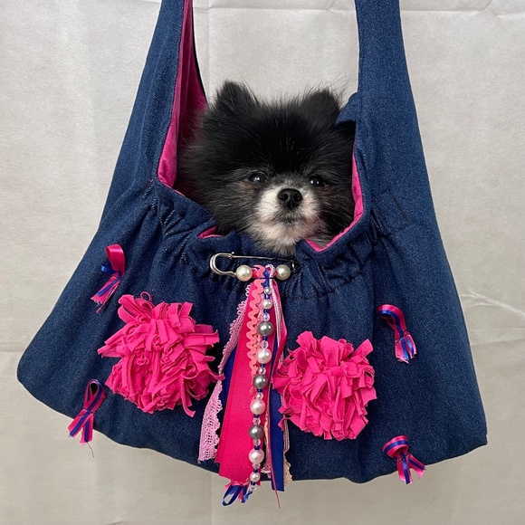 DESIGNER "FURBABY" TOTE CARRIER (NWOT) HANDMADE - Picture 1 of 11